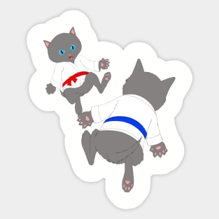 Adorable Karate Kittens Sticker